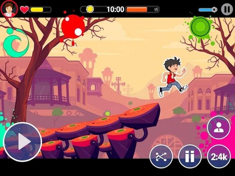 Holi Paint Runner Gameplay Mechanics